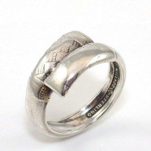 Wallace Sterling Silver Agean Weave Pattern Bypass